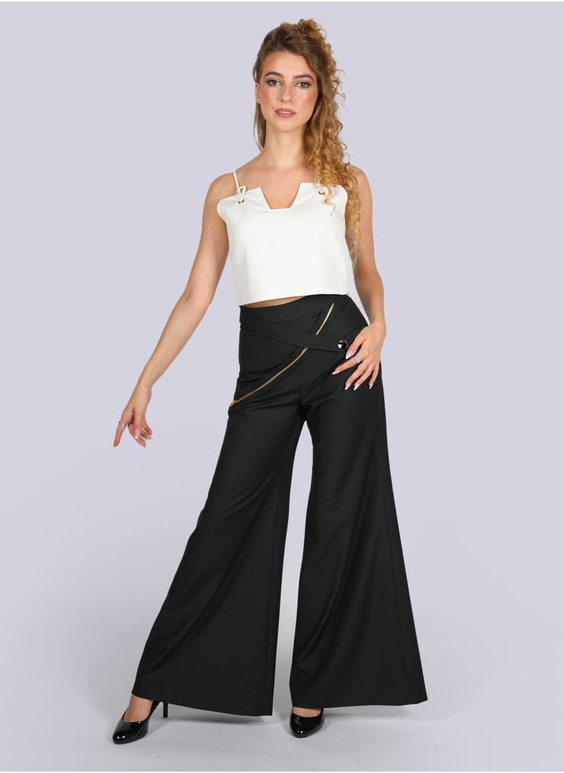 NIVA FASHION HOUSE Gazania - Flared Double Flap Pants  - Image 4