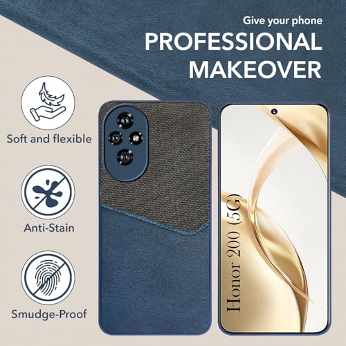 Jkobi Back Cover Case for Honor 200 5G (Dual PU Leather Stitch | Professional Minimalist | Soft and Flexible) - Image 5