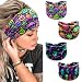 winthrop 4 Pack Halloween Headbands for Women Neon Spooky Skull Pumpkin Bat Punk Style Wide Stretchy Hair Bands Breathable Stretchy NonSlip Holiday Themed Hair Accessories for Party Yoga Makeup Costume - Image 2
