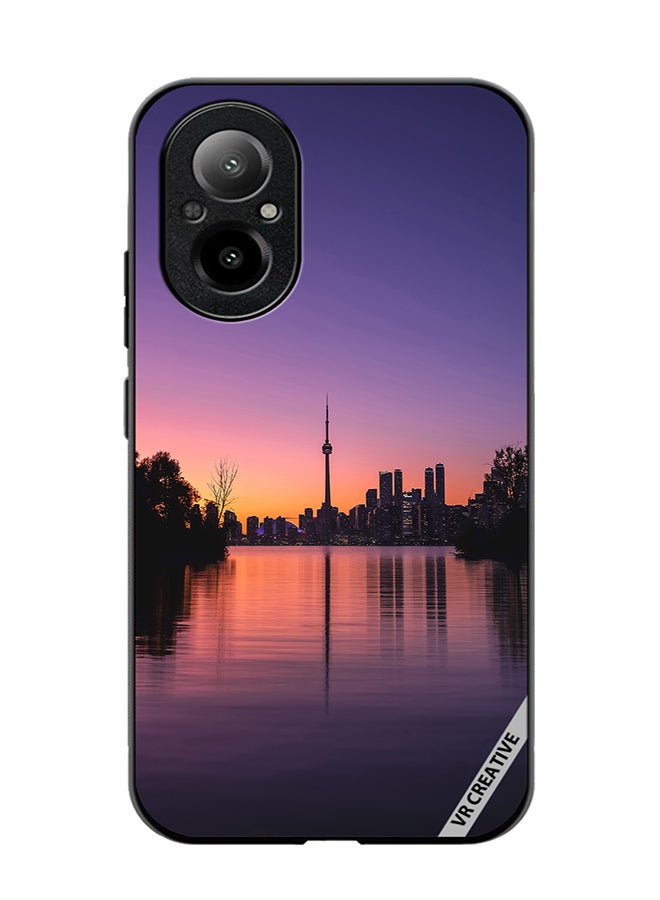 VR CREATIVE Protective Case Cover For Realme C67 4G City Sunrise Design Multicolour - Image 1