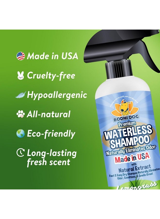 Bodhi Dog - Bodhi Dog Waterless Shampoo for Dogs & Cats - Natural Dry Shampoo, Neutralizes Odor, No Rinse Needed, Safe for All Breeds - Made in USA - Lemongrass Scent (17 Fl Oz) - Image 1
