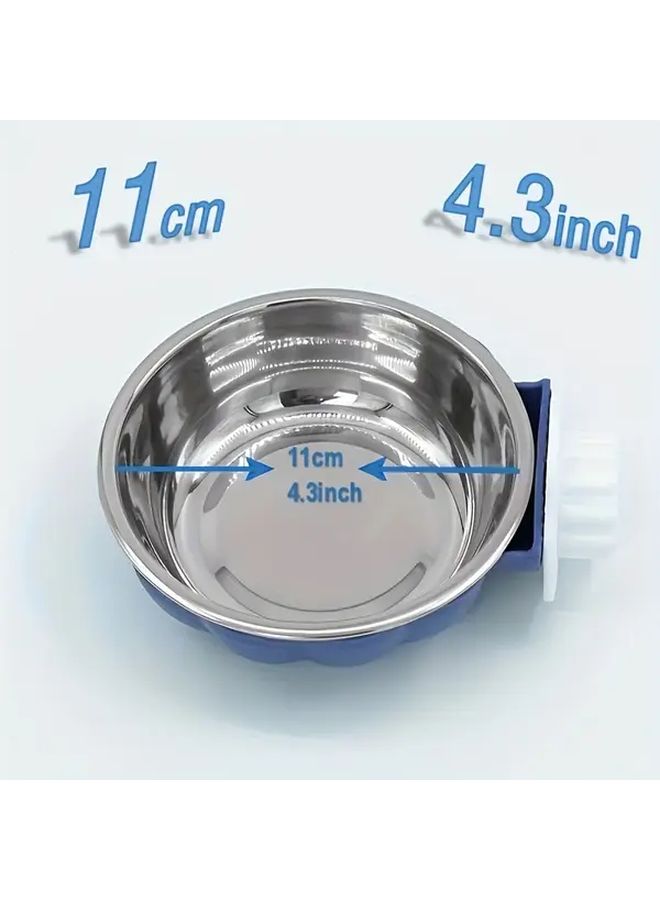 2 Pack Pumpkin Shaped Stainless Steel Pet Bowls For Small Animals Blue Yellow - Image 4