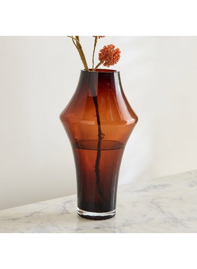 Home Box مزهرية ديكور زجاجية ثقيلة بيدرو - 16.5x30 سم - Image 1