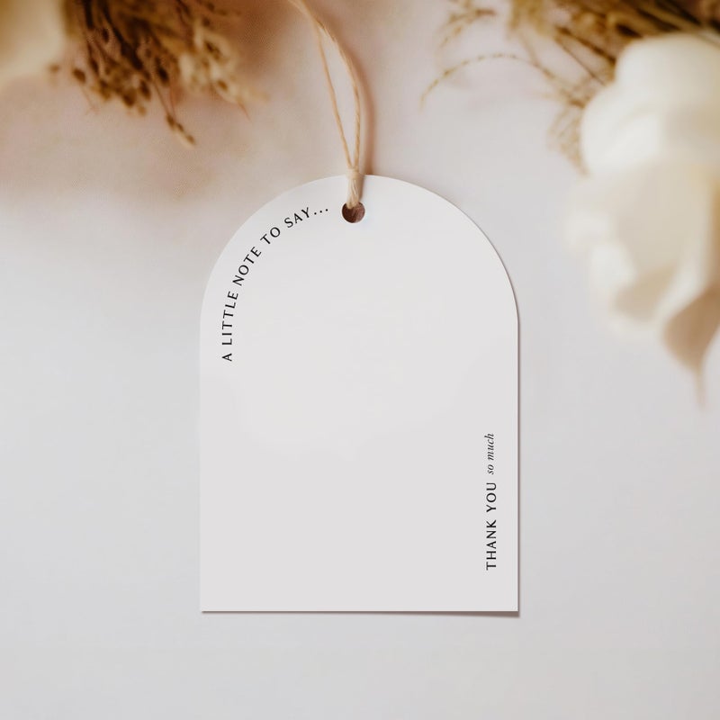 ThreeKin Collective ThreeKin Pack of 50 Thank You Gift Tags, 2 x 3 Rectangular with Pre-Punched Hole for Weddings, Parties, Baby Showers, Events | Hanging Tags for Gift Wrapping - Image 1