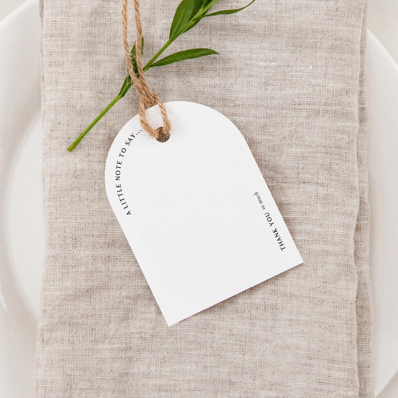 ThreeKin Collective ThreeKin Pack of 50 Thank You Gift Tags, 2 x 3 Rectangular with Pre-Punched Hole for Weddings, Parties, Baby Showers, Events | Hanging Tags for Gift Wrapping - Image 3