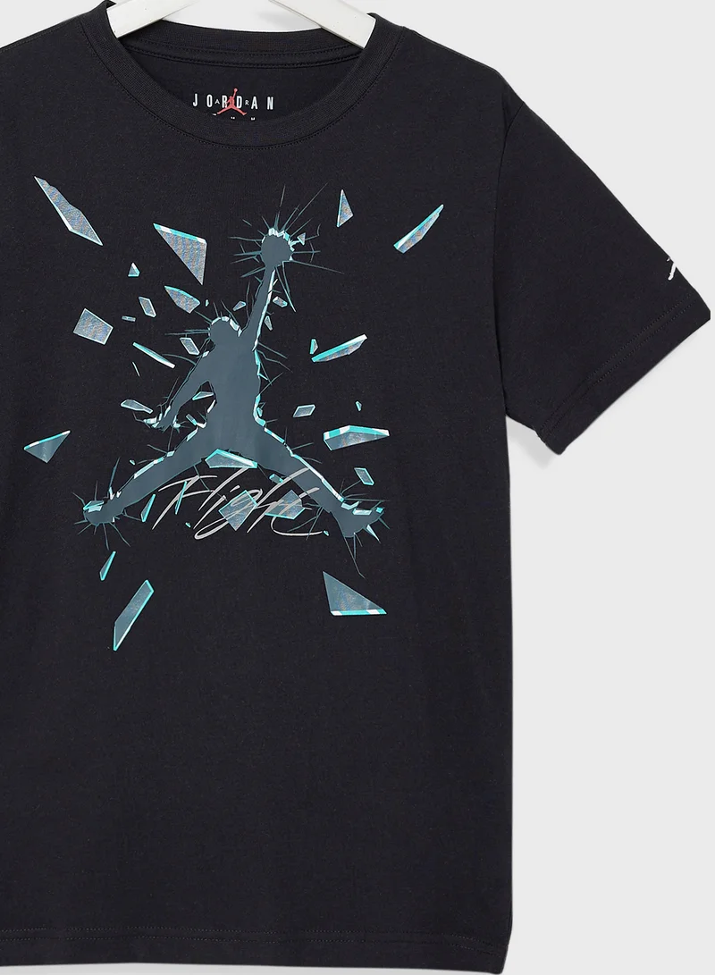 جوردن Youth Jordan Jumpman Shattered Glass T-Shirt