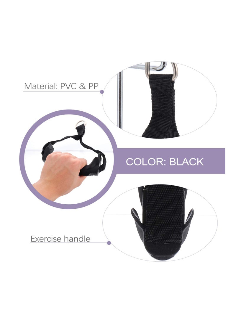 Zikra 2 Pcs Exercise Band Handles Grips Fitness Strap Heavy Duty Handles Gauge Welded D Rings Cable Machines Workout Accessories Attachment - Image 5