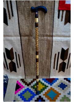 Egypt Antiques A crutch made of engraved wood, produced by Egypt Antiques, 100% handmade.  - Image 1