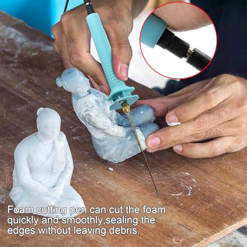 Hotorda Foam Cutter Electric Hot Wire Cutter Pen 10CM Foam Board Cutting with Stand 18W Hot Knife Styrofoam Cutting Pen with Apaptor Foam Cutting Tool for White Sofe Styrofoam,Arts,Handcraft - Image 2