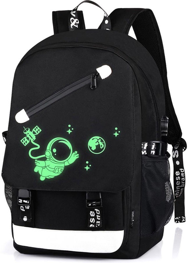 FEWOFJ Anime Astronaut Backpack for Boys, School Bags Glow Bookbags for Teenagers - Image 1