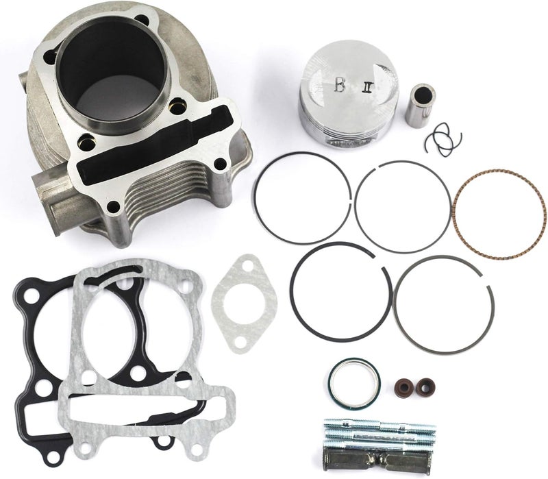 TRKIMAL طقم أسطوانة GY6 150cc بقطر 57.4mm مع طقم مكبس 4 أشواط 152QMI 157QMJ لسيارات TAOTAO JONWAY ZNEN Roketa ATV Moped Go-Kart - Image 1