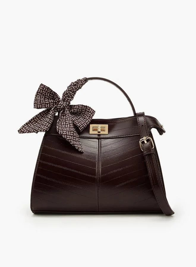 فلورا بيلا من شو إكسبرس Textured Satchel Bag With Scarf Detail
