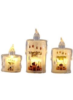 Toy Box 3Pcs Ramadan LED Candle Smokeless Flameless Battery Operated Led Light  - Image 1