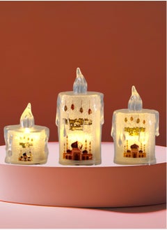 Toy Box 3Pcs Ramadan LED Candle Smokeless Flameless Battery Operated Led Light  - Image 2