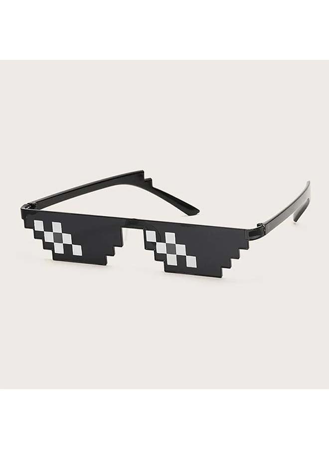 1 Pack Thug Life Sunglasses, Men Women Glass 8 Bit Pixel Mosaic Glasses Photo Props Unisex Sunglass Toy，Deal with it Glasses Bachelor Party Decor，Black - Image 4