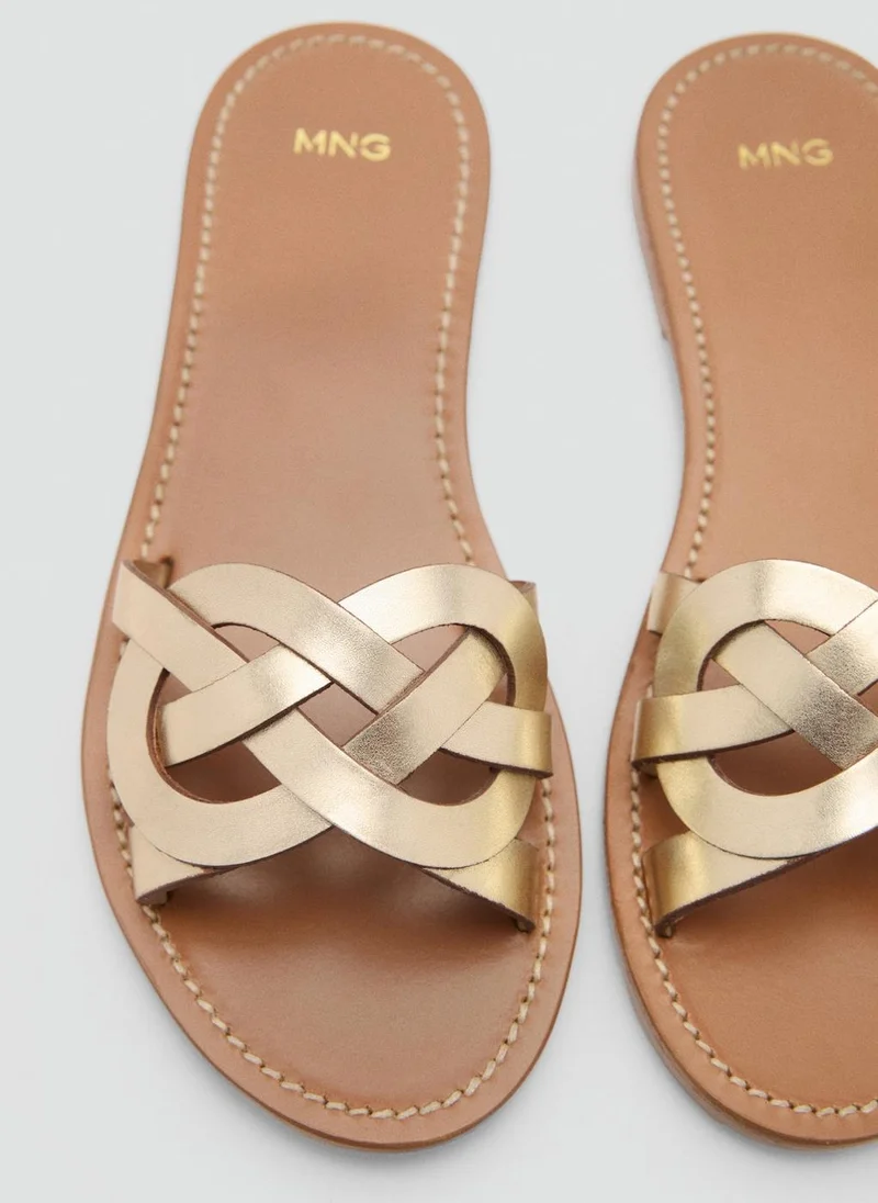 MANGO Casual Intertwined Strap Sandals