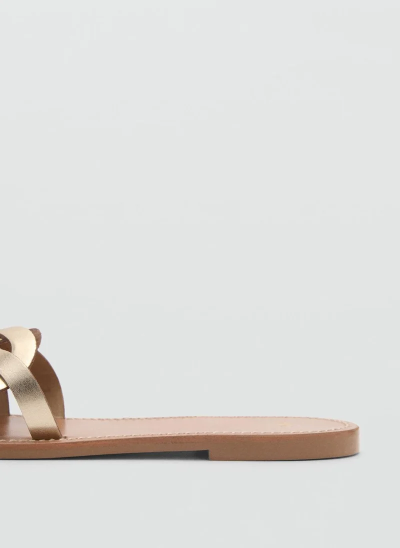 MANGO Casual Intertwined Strap Sandals