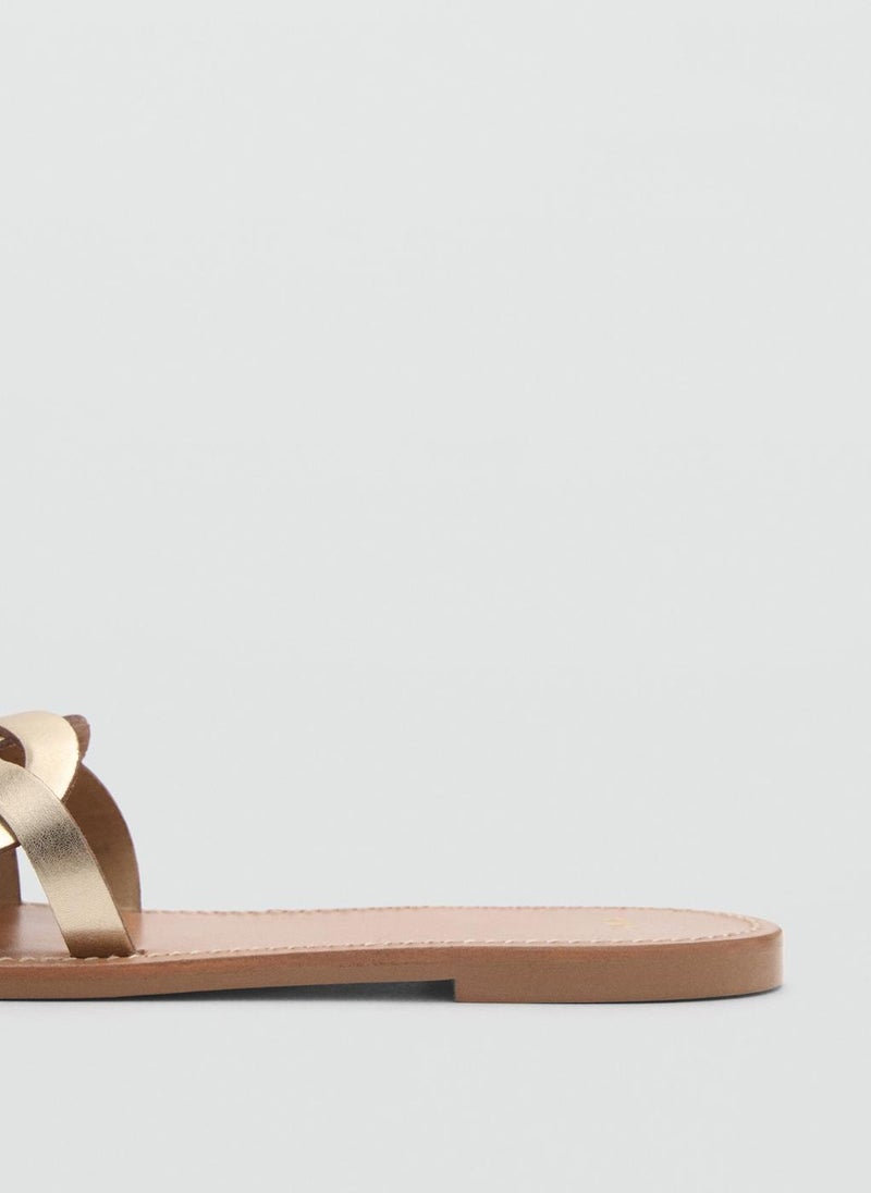 MANGO - Casual Intertwined Strap Sandals - Image 1