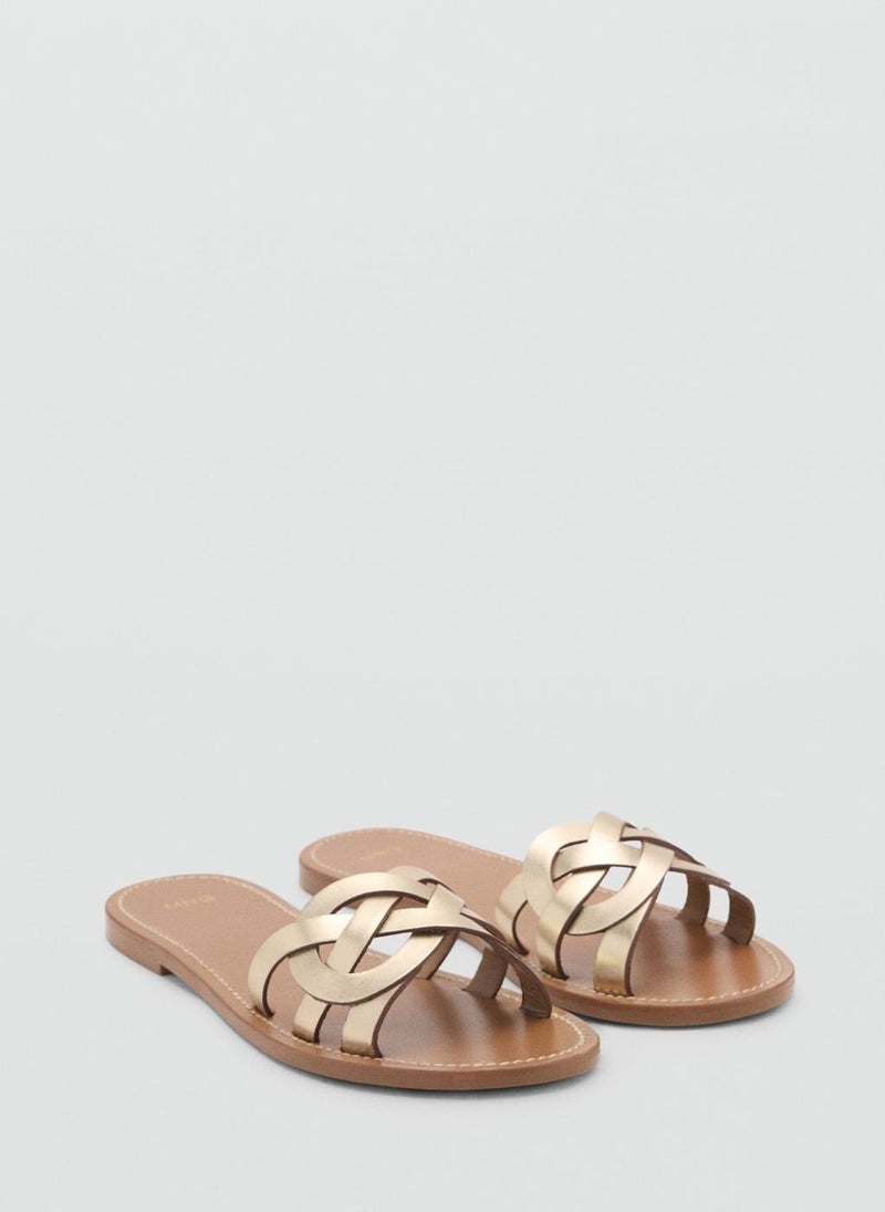 MANGO - Casual Intertwined Strap Sandals - Image 1