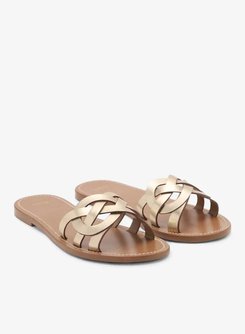 MANGO Casual Intertwined Strap Sandals