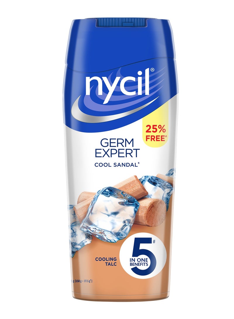 NYCIL Germ Expert Cooling Talc - Cool Sandal 150 g  Cooling Talc powder Cooling Relief - Image 1