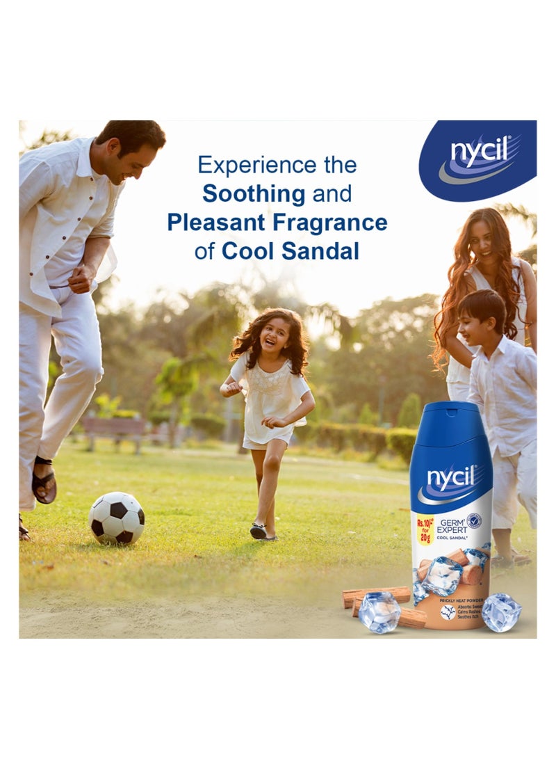 NYCIL Germ Expert Cooling Talc - Cool Sandal 150 g  Cooling Talc powder Cooling Relief - Image 3