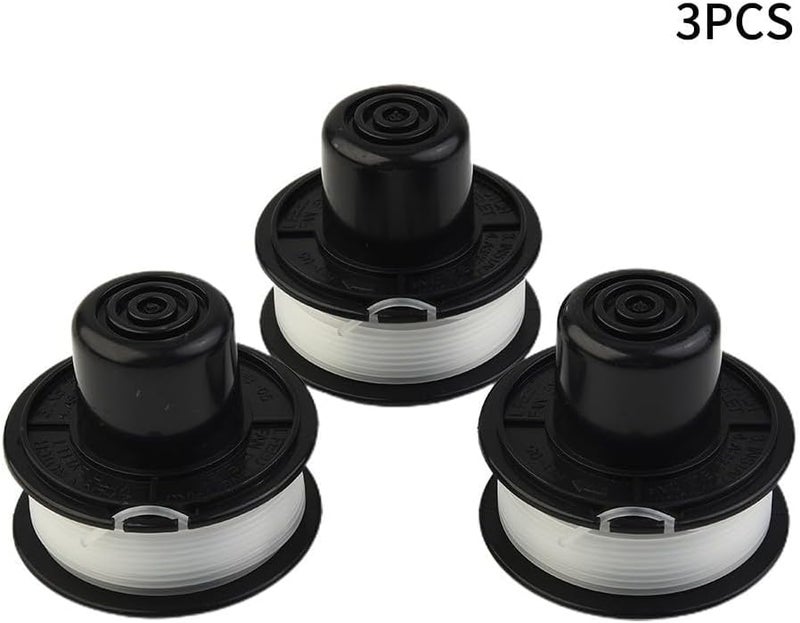 3 قطع رؤوس جزازة لـ Black & Decker، A6226 GL250، GL310 GL360، بكرة تغذية بالدفع، جزازة خيط، قطع غيار بطول خط 6 أمتار - Image 2