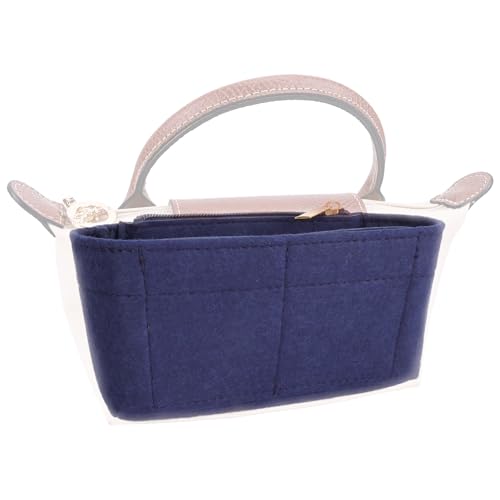 BBKON 2Sets Shoulder Strap for Longchamp Bag Women, Purse Organizer, No-Punch Length Adjustable Leather Replacement Strap (1.2CM Navy Blue) - Image 2