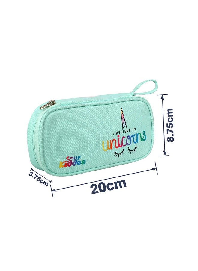 SMILY KIDDOS - Smily Kiddos Zipper Pencil Pouch Unicorn Seagreen - Image 1