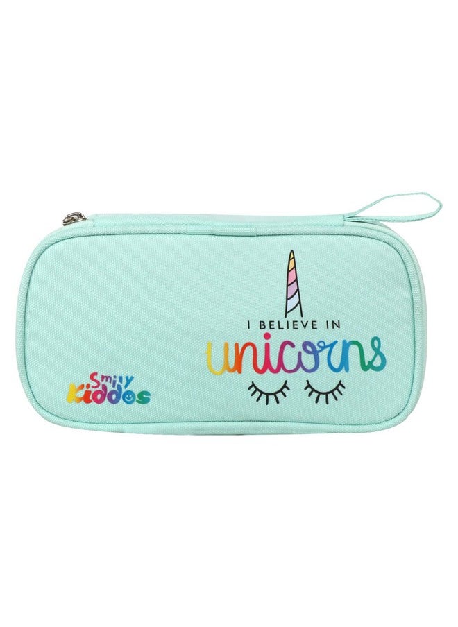 SMILY KIDDOS - Smily Kiddos Zipper Pencil Pouch Unicorn Seagreen - Image 1
