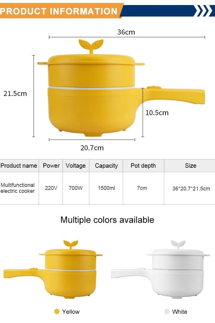 ELTRAZONE طباخ كهربائي محمول متعدد الوظائف مع بطانة داخلية غير لاصقة للاستخدام المنزلي والخارجي والمكتبي، طباخ أرز صغير - Image 2