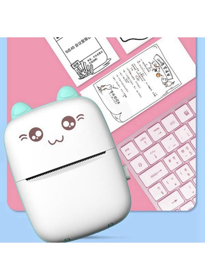 Cute Portable Mini Printer Set - Includes 5 Thermal Papers + 5 Adhesive Papers + 3 Color Papers + 6 Markers + 1 Sticker | Wireless Mobile Printer for Saudi Students & Home Use - Image 4