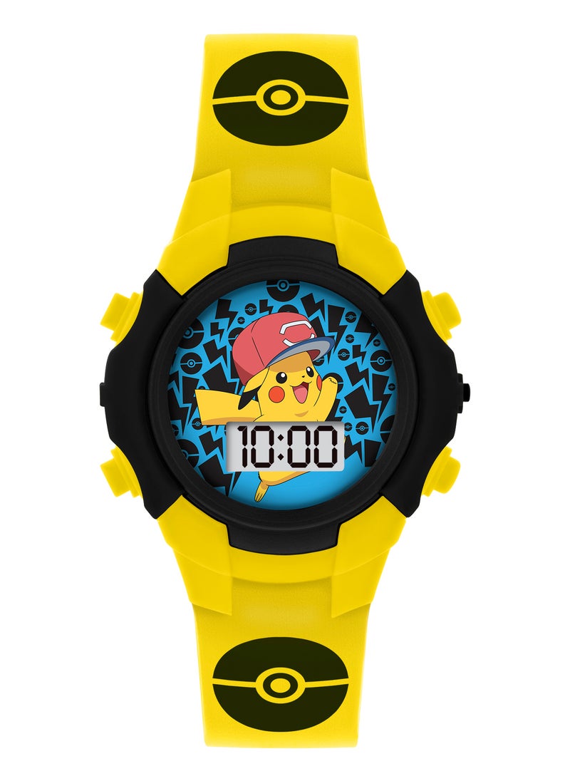 Pokemon - Pokémon Character Print & Dial Digital Flashing Boys Watch - POK4128 - Image 1