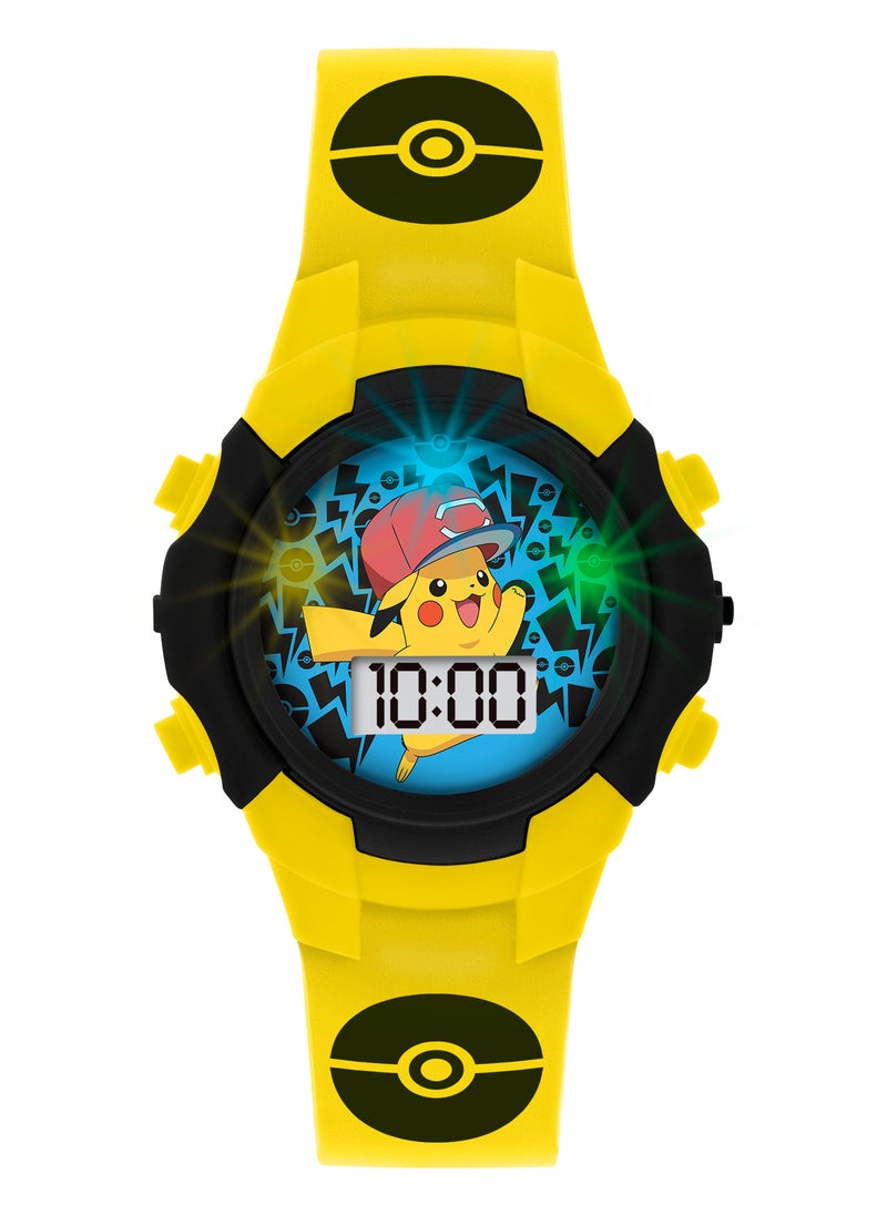 Pokemon - Pokémon Character Print & Dial Digital Flashing Boys Watch - POK4128 - Image 1