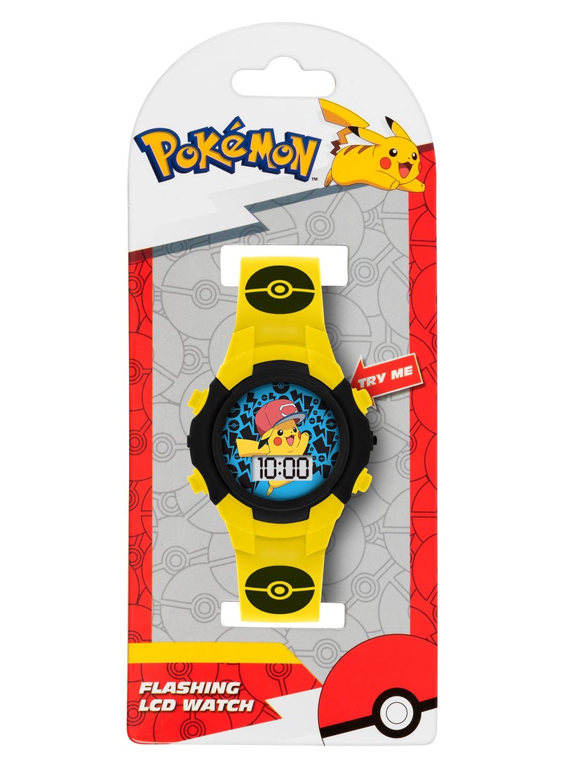 Pokemon - Pokémon Character Print & Dial Digital Flashing Boys Watch - POK4128 - Image 1