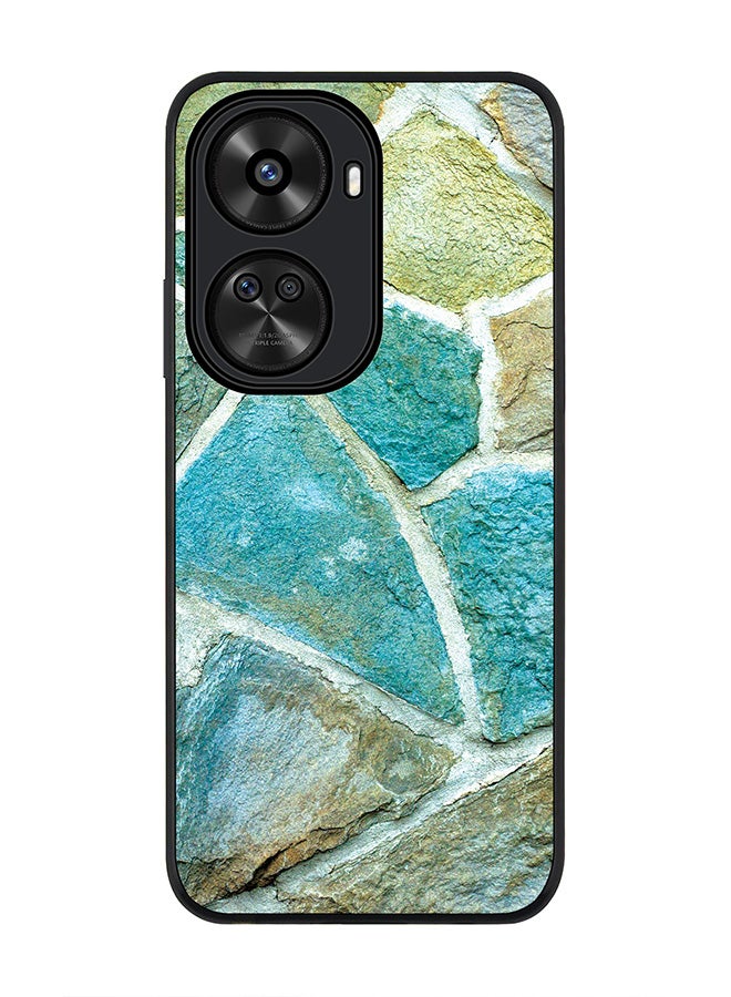 Stylizedd Rugged Black edge case for Huawei nova 12 SE / Huawei nova 11 SE 4G, Slim fit Case Flexible Rubber Edges Anti Drop TPU Gel Thin Cover - Aqya Stones - Image 1