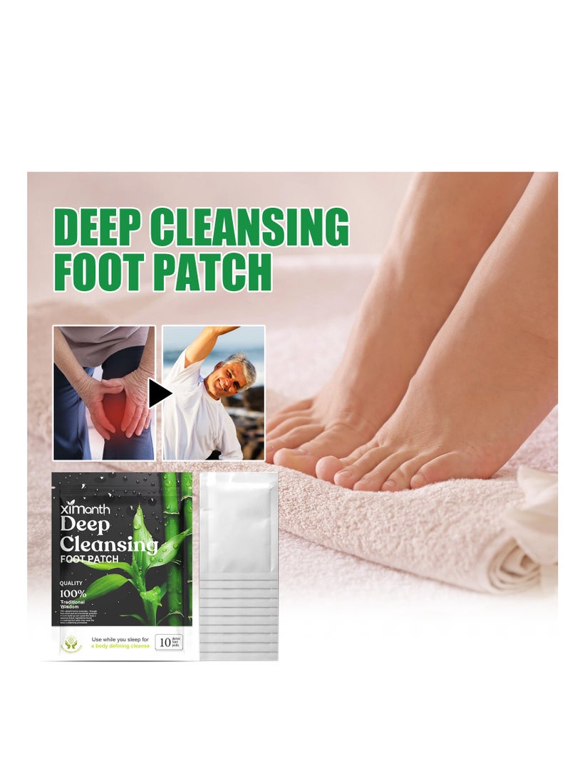 ximonth Ginger Deep Cleansing Foot Patch Dehumidifying Foot Care Relieves Stress Relaxes and Cleanses the Body 10pcs  - Image 1