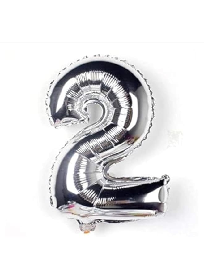 بالون هيليوم فويل مكون من رقمين من Happyparty (فضي، 32 بوصة/80 سم)