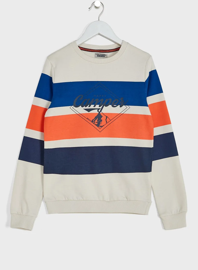DJDUTCHJEANS Kids Color Block Sweater