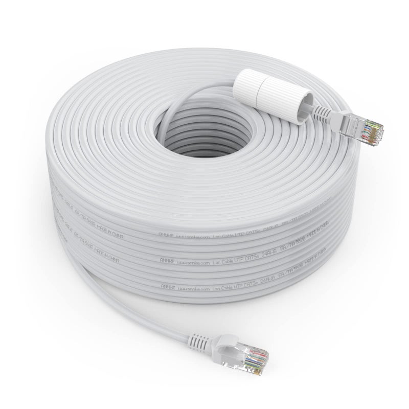 ANNKE 100 FT Cat5e Internet HighSpeed Network Cable HighSpeed PoE Ethernet Cable IP Camera and NVR System Modem PC Consoles etc Compatible for IndoorOutdoor Use