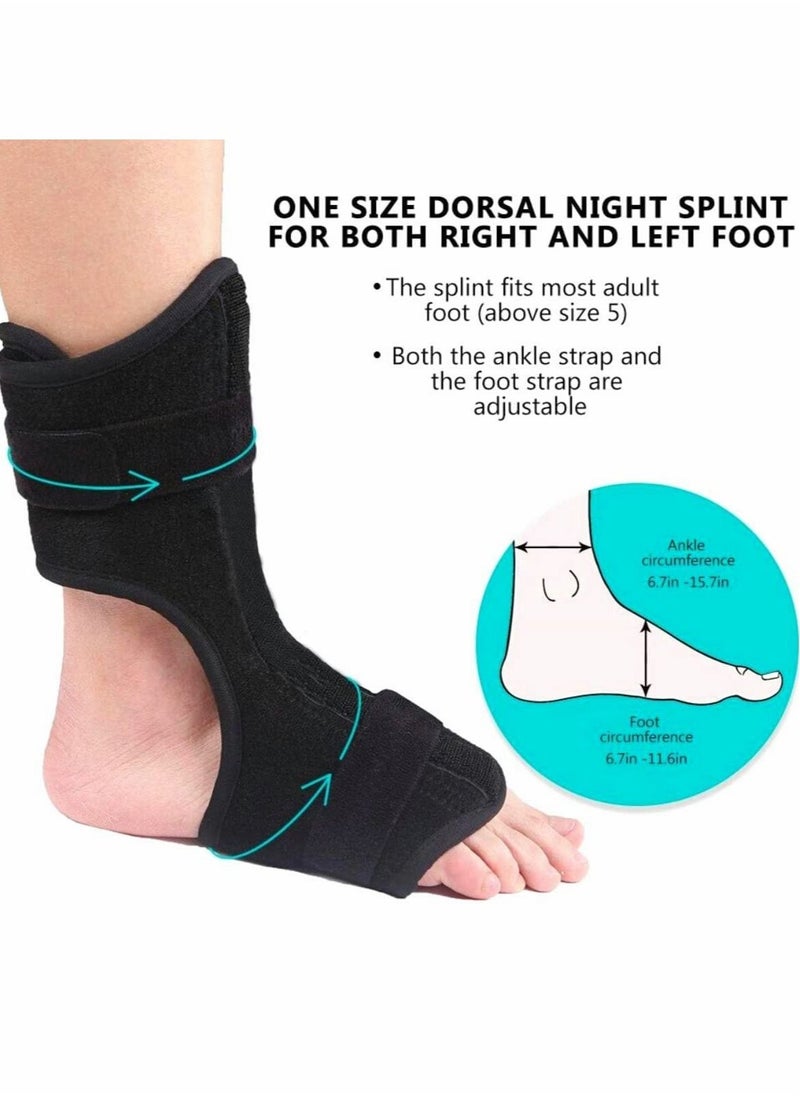 Excefore - Plantar Fasciitis Night Splint, Universal Foot Drop Orthotic Brace Support Adjustable Breathable Plantar Fasciitis Relief Splints - Image 1