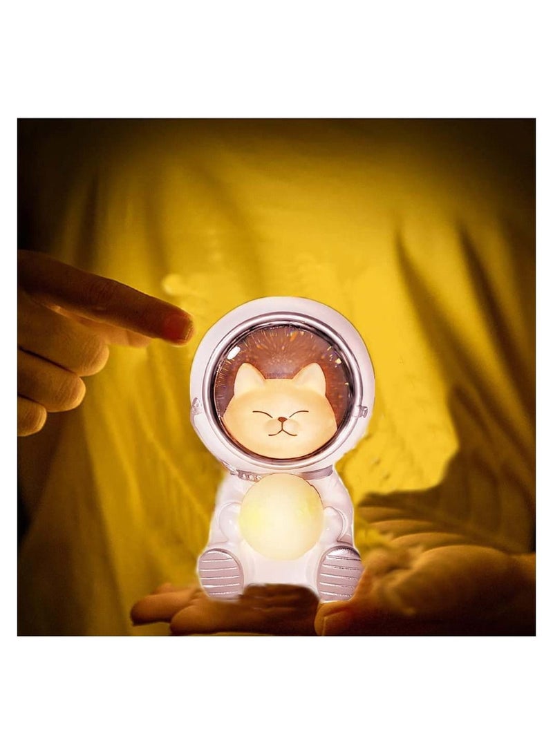 SYOSI Animal Night Light Cute Cat Astronaut Night Light Cute Spaceman LED Night Light Nursery Astronaut Moon Lamps Desktop Decoration Light Starry Lamp for Kids Room Decoration - Image 1