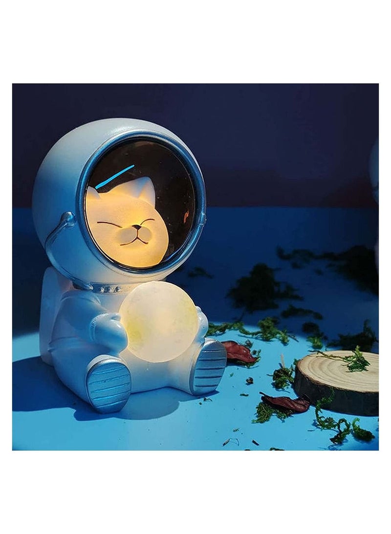SYOSI Animal Night Light Cute Cat Astronaut Night Light Cute Spaceman LED Night Light Nursery Astronaut Moon Lamps Desktop Decoration Light Starry Lamp for Kids Room Decoration - Image 3