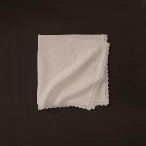 FINGERCRAFT Table Napkins Set of 12 Pure Cotton 12x12 Inches Excellent Absorbency Washable and Reusable, Durable Dinner Napkin for Kitchen, Hotels, Party (White) - Image 2