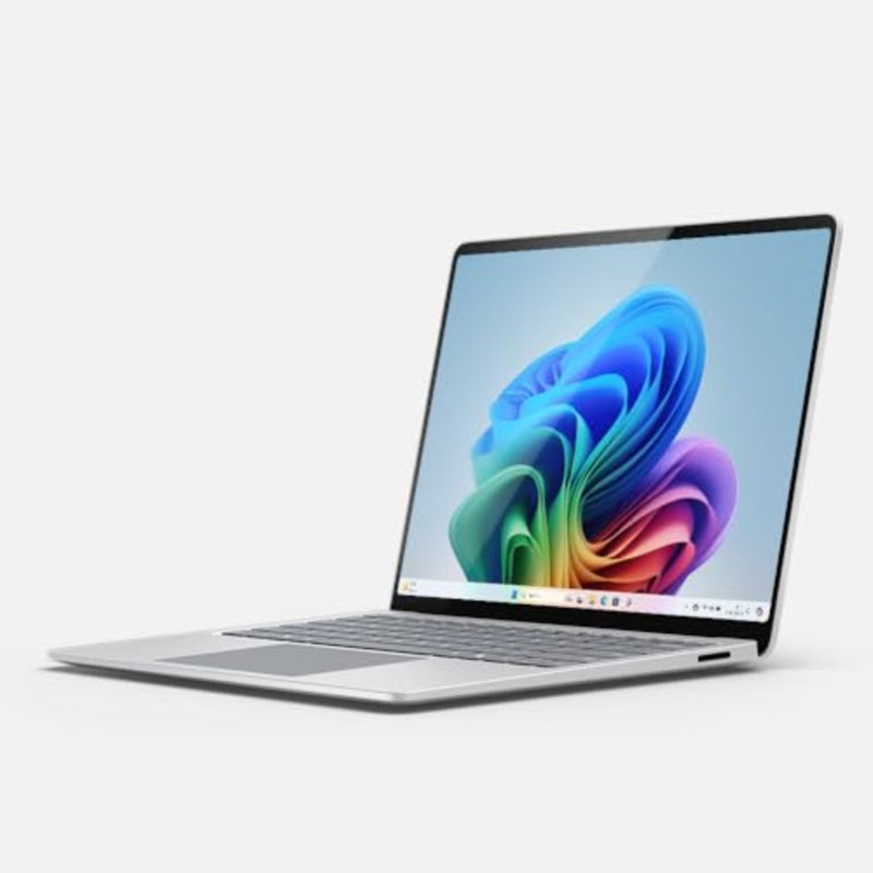 Surface Laptop 13.8 for productivity, aluminum body, platinum color, 120Hz touch display with Snapdragon X Plus, 16GB RAM, 512GB SSD, KSA version, English/Arabic keyboard - Image 1