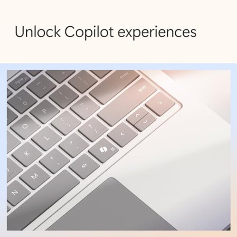 Surface Laptop 13.8 for productivity, aluminum body, platinum color, 120Hz touch display with Snapdragon X Plus, 16GB RAM, 512GB SSD, KSA version, English/Arabic keyboard - Image 5