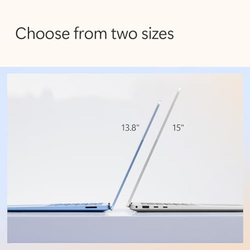 Surface Laptop 13.8 for productivity, aluminum body, platinum color, 120Hz touch display with Snapdragon X Plus, 16GB RAM, 512GB SSD, KSA version, English/Arabic keyboard - Image 3