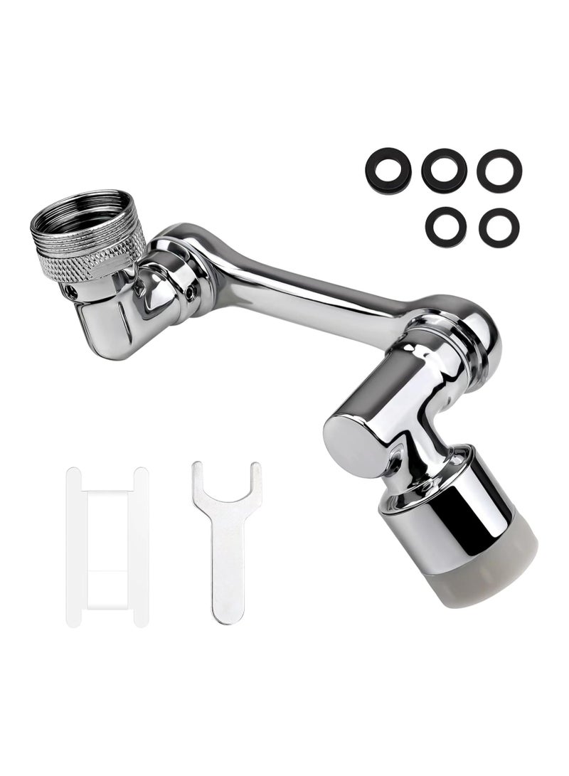 AumgTaiy Aerator Tap, 1080° Rotatable Multifunctional Extension Tap with 2 Spray Functions, Universal Solid Brass Tap Attachment for Kitchen and Bathroom - Image 1