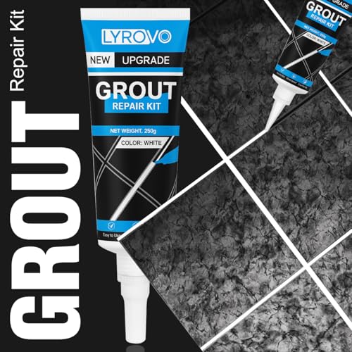 Lyrovo 250g Tiles Gap Filler Paste with 3 in 1 Applicator Tool and Nozzles Waterproof Sealant Leakage Repair for Walls, Kitchen and Bathroom (1, White) - Image 2