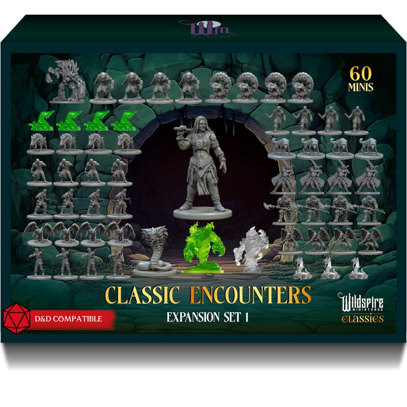 Wildspire Classic Encounters  Expansion Set I  60 Iconic DND Miniatures Bulk Monsters Unpainted Tabletop RPG DND Minis DD Miniatures Fantasy Figurines Dungeons  Dragons Minis 28mm Assembled Unprimed - Image 4